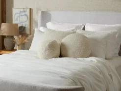Parachute Pillowcases + Shams*Boucle Sphere Pillow Cover