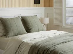 Parachute Pillowcases + Shams*Linen Box Quilted Euro Sham