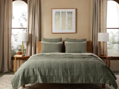Parachute Pillowcases + Shams*Linen Box Quilted Euro Sham